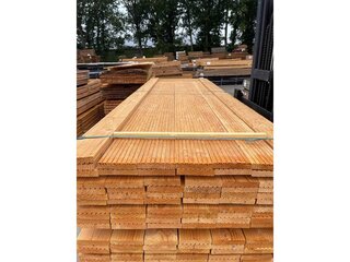 Ca. 73x Douglas vlonderplanken, 25x140mm, lengte 450cm